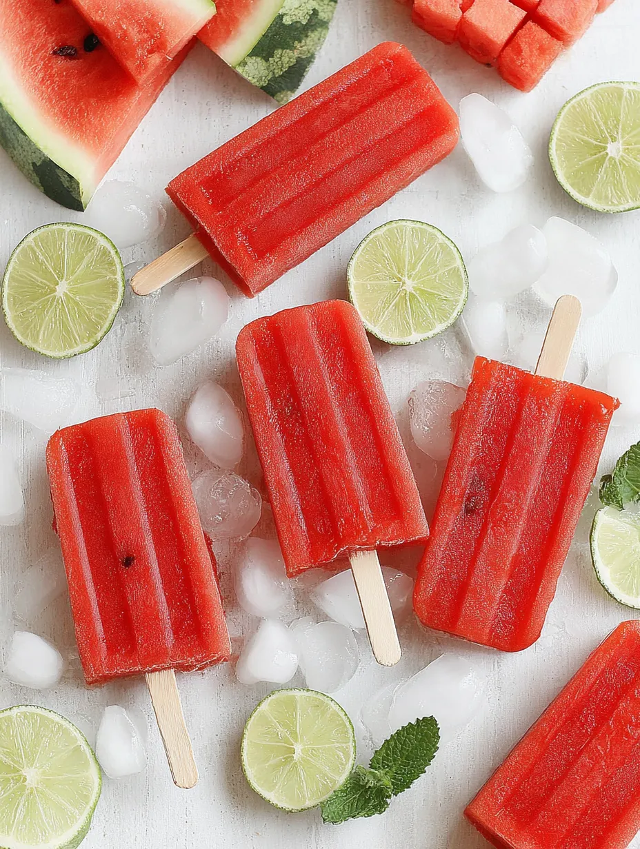 Homemade Strawberry Watermelon Popsicles