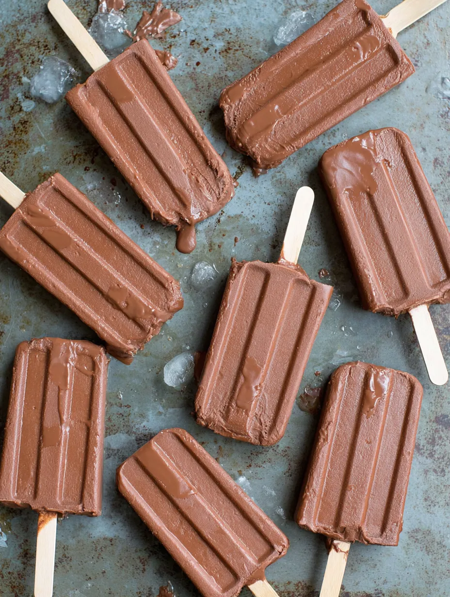Creamy Homemade Chocolate Fudgesicles