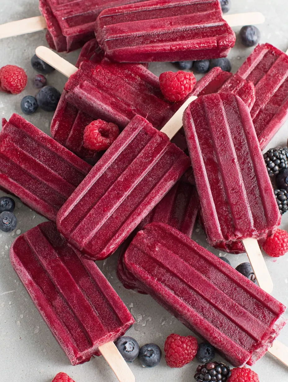 Homemade Mixed Berry Popsicles