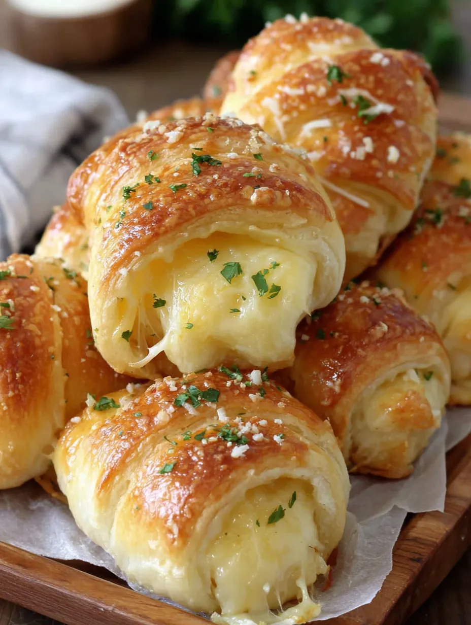 Garlic Cheese-Stuffed Crescent Rolls
