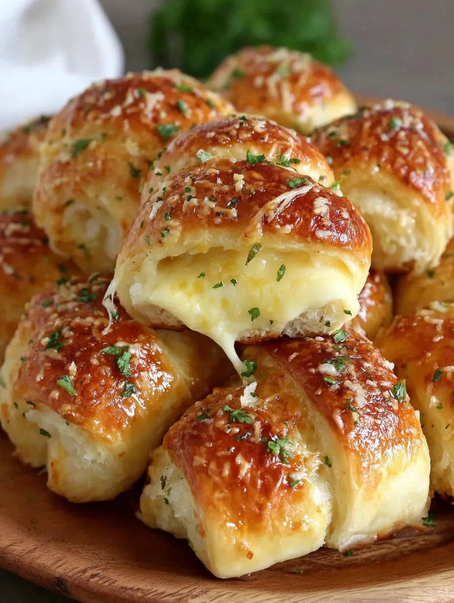 Cheesy Crescent Rolls with Garlic Butter