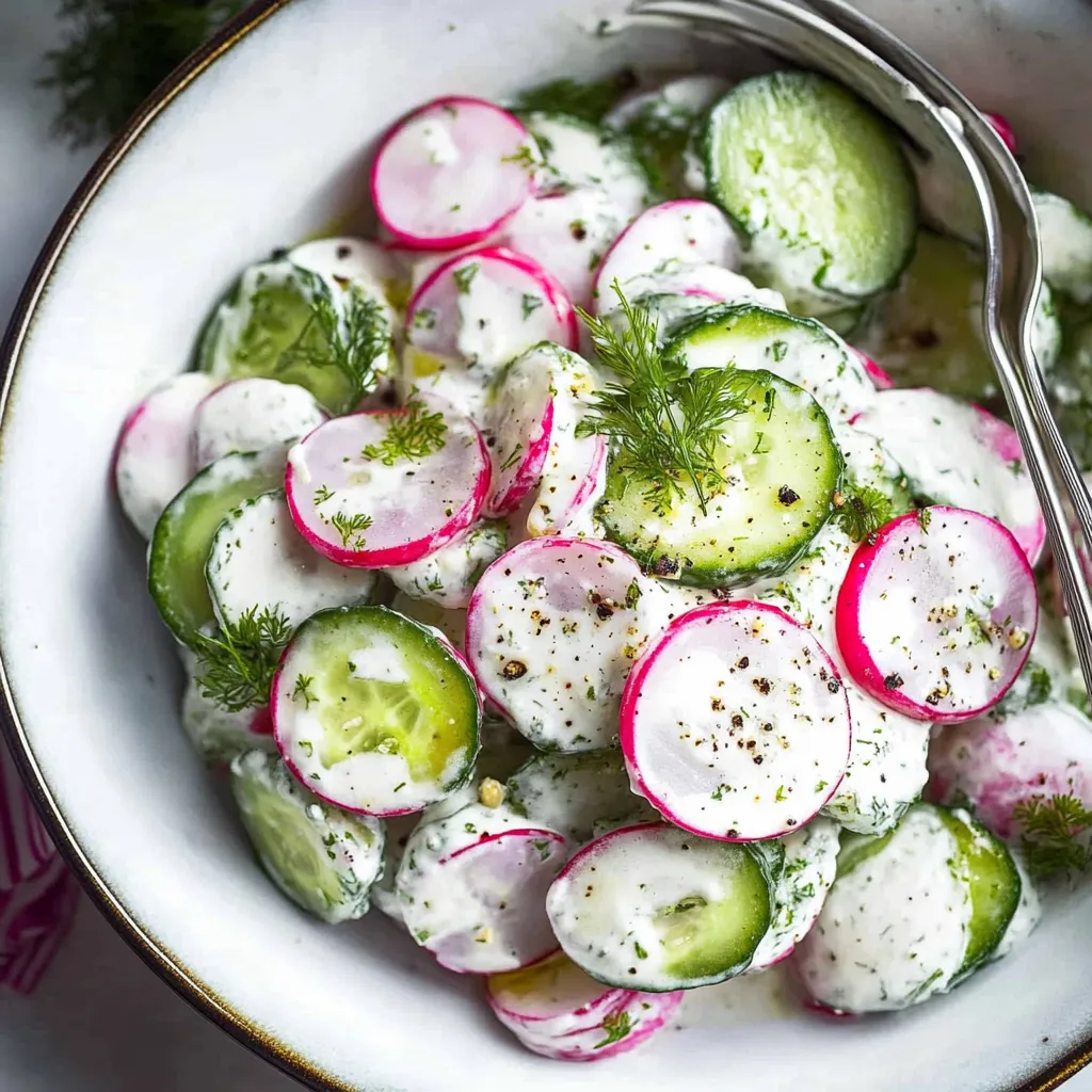 Creamy Cucumber Radish Salad