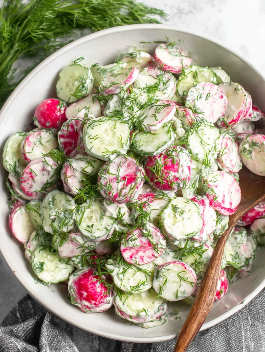 Creamy Cucumber & Radish Salad