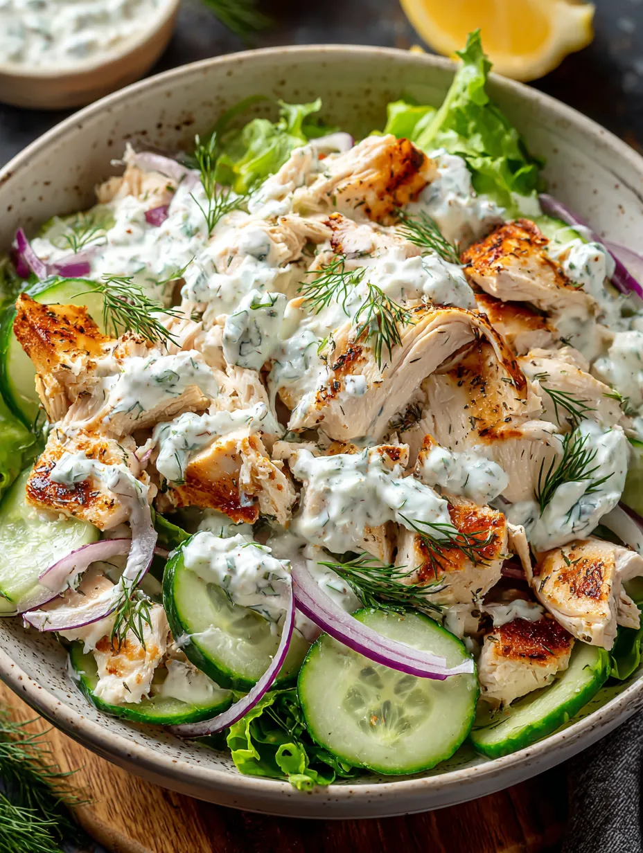 Greek Tzatziki Chicken Salad