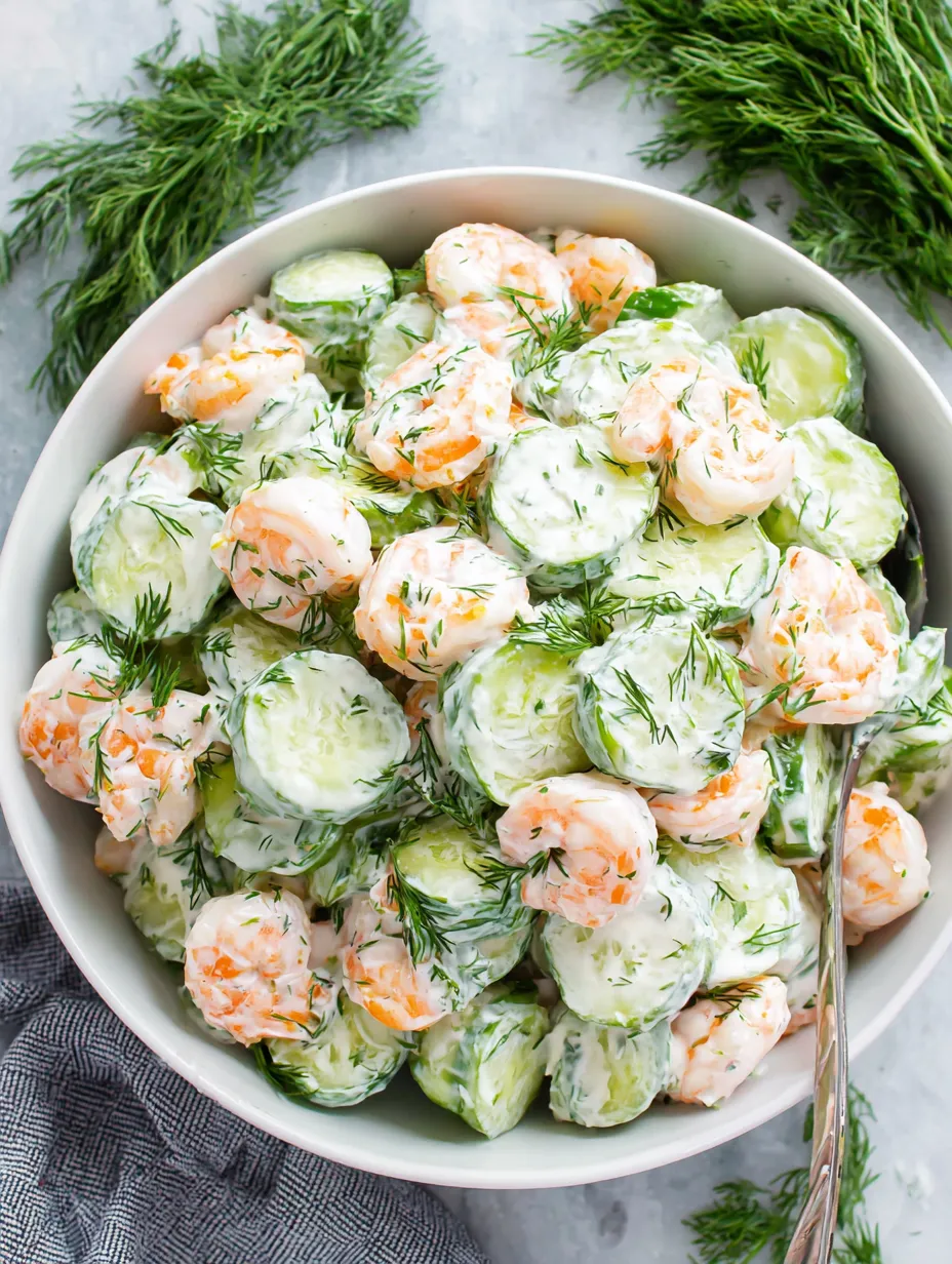 Refreshing Cucumber Shrimp Salad Bowl