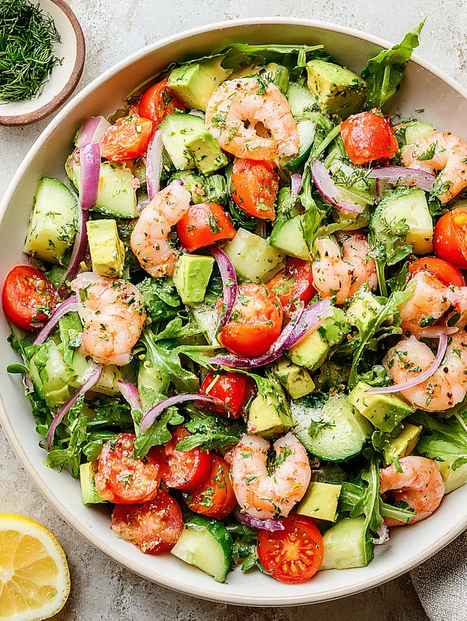 Cold Shrimp & Avocado Salad Bowl