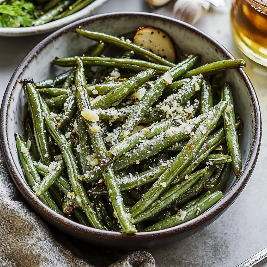 Garlic Green Beans with Parmesan