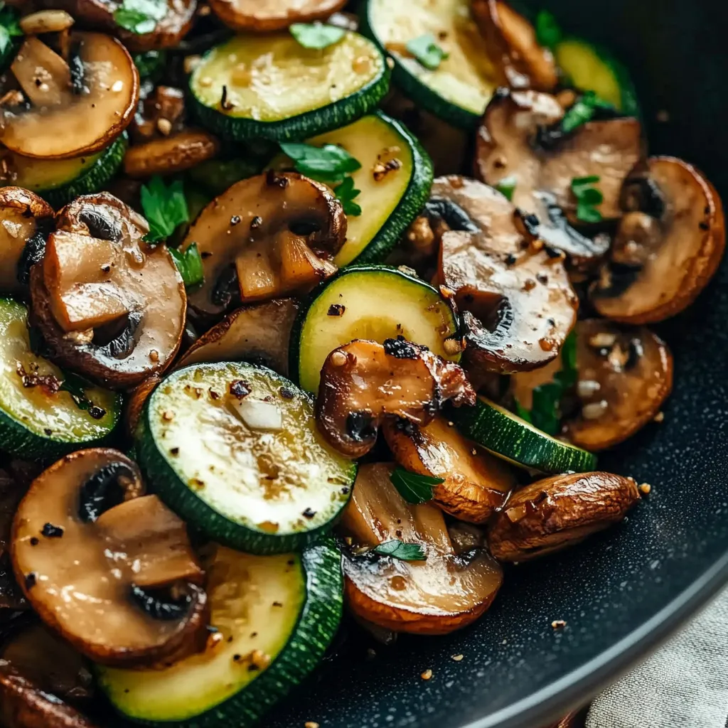 Low Carb Stir Fry Zucchini with Mushrooms and Onions