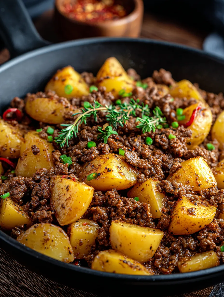 One-Pan Beef and Potato Dinner