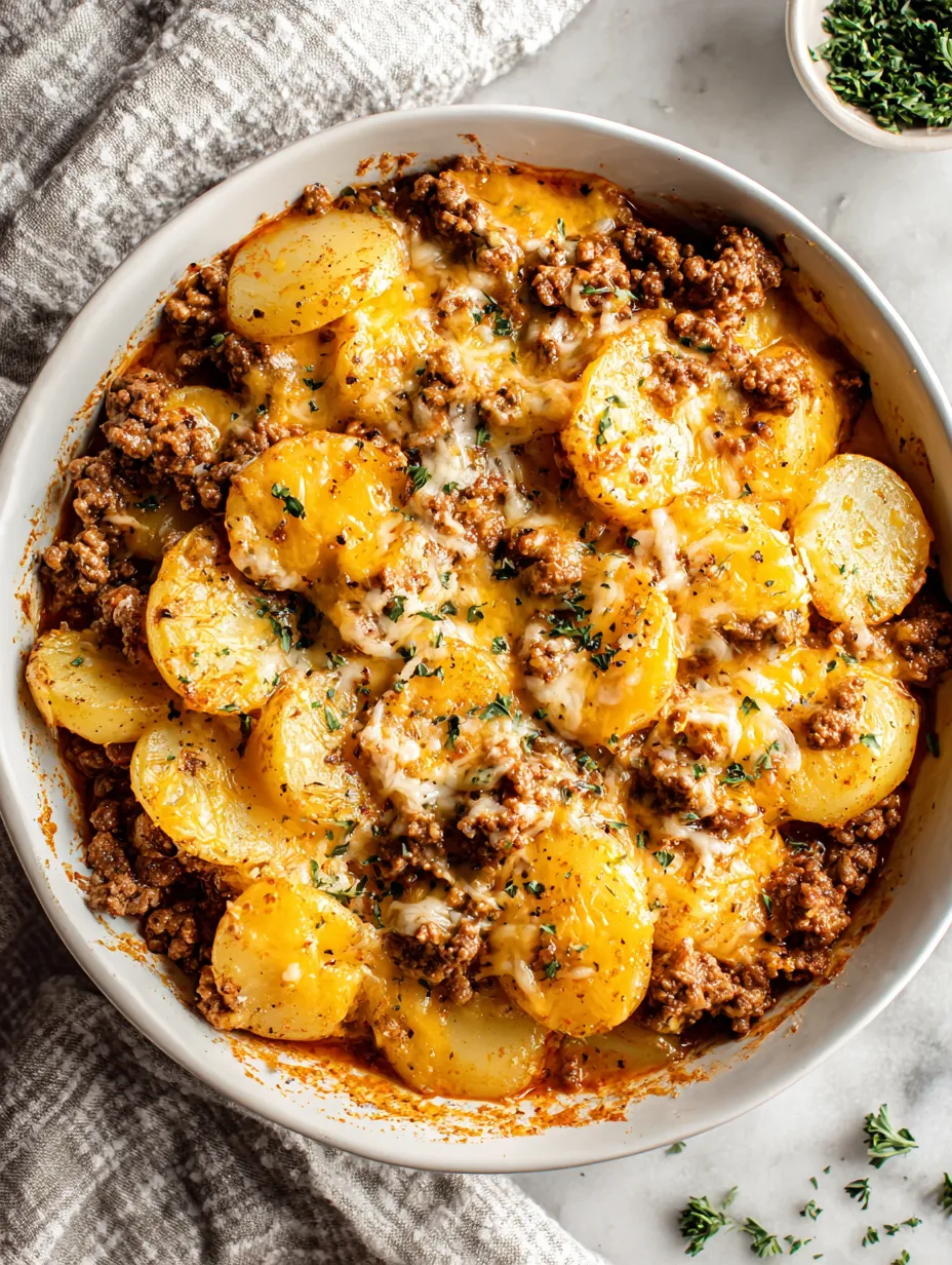 Easy Hobo Casserole with Potatoes and Beef