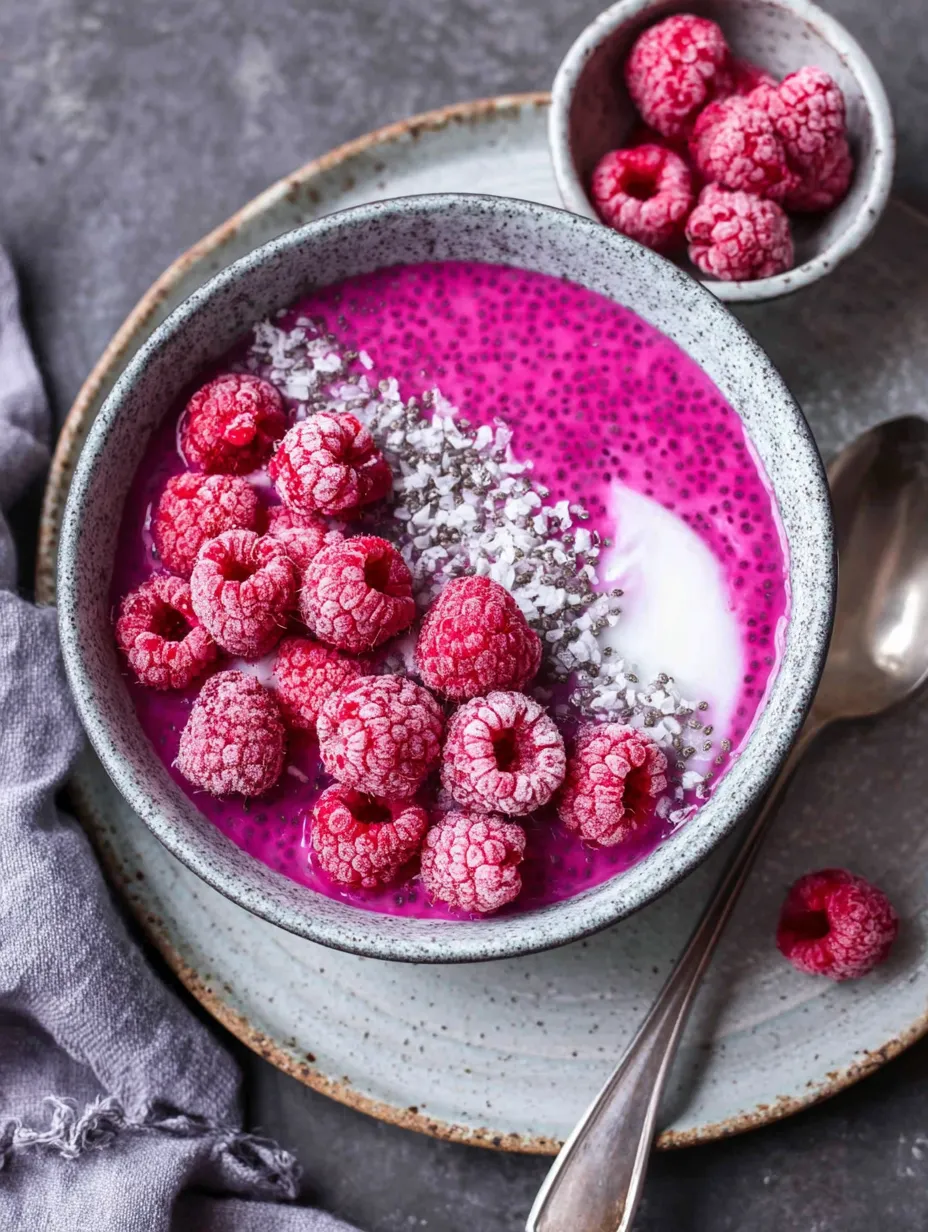 Creamy Raspberry Chia Seed Pudding