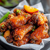 Hot Honey Peach Wings
