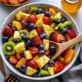 Fresh Fruit Salad with Honey-Lime Poppy Seed Dressing