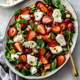 Strawberry Goat Cheese Salad with Spinach, Arugula and Watercress
