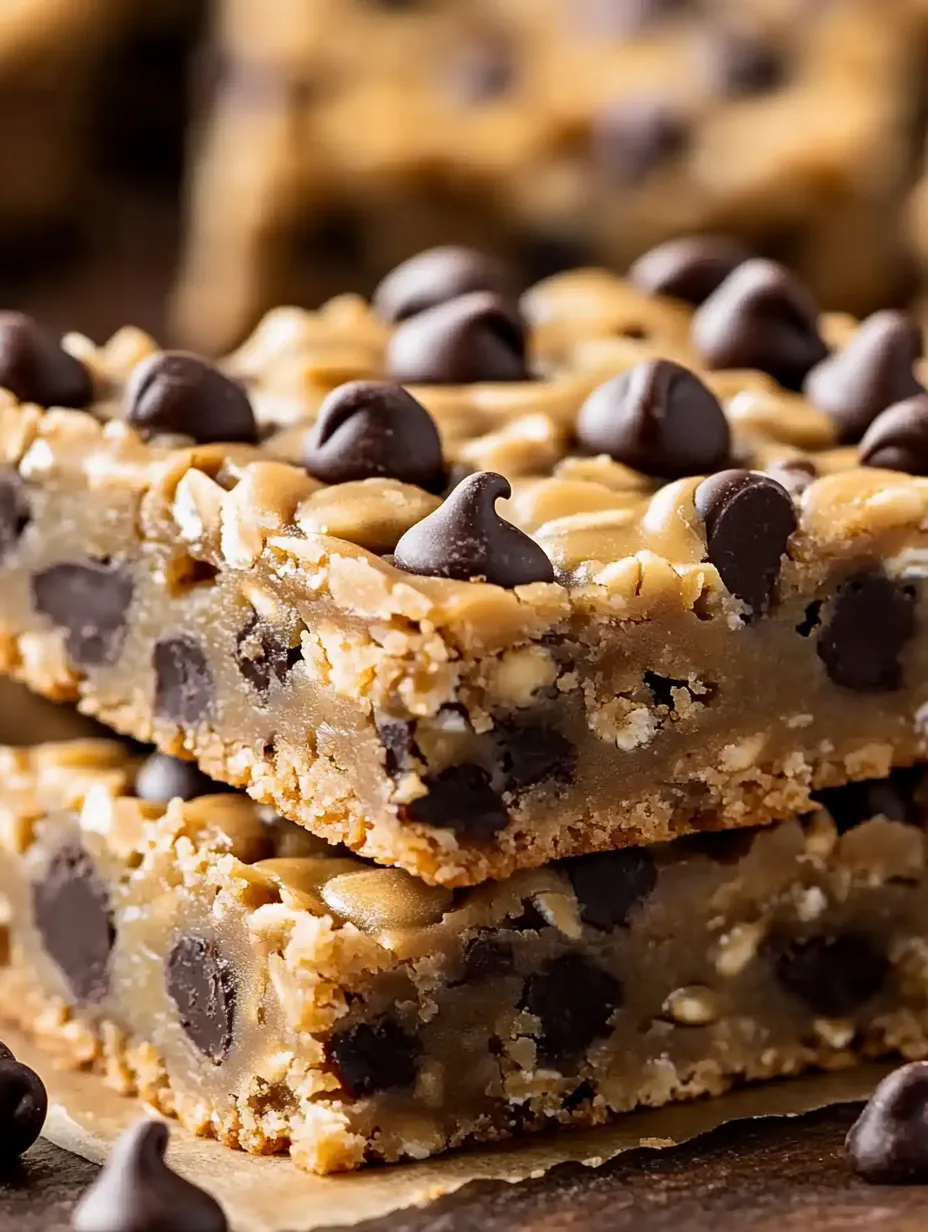 Easy Chocolate Chip Peanut Butter Oatmeal Bars Recipe