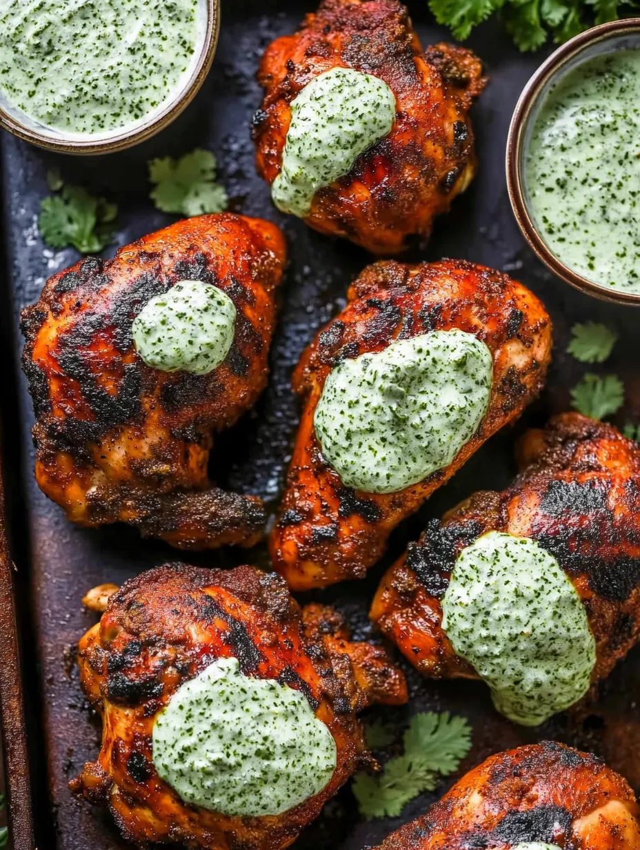 Peruvian Roast Chicken with Zesty Green Sauce