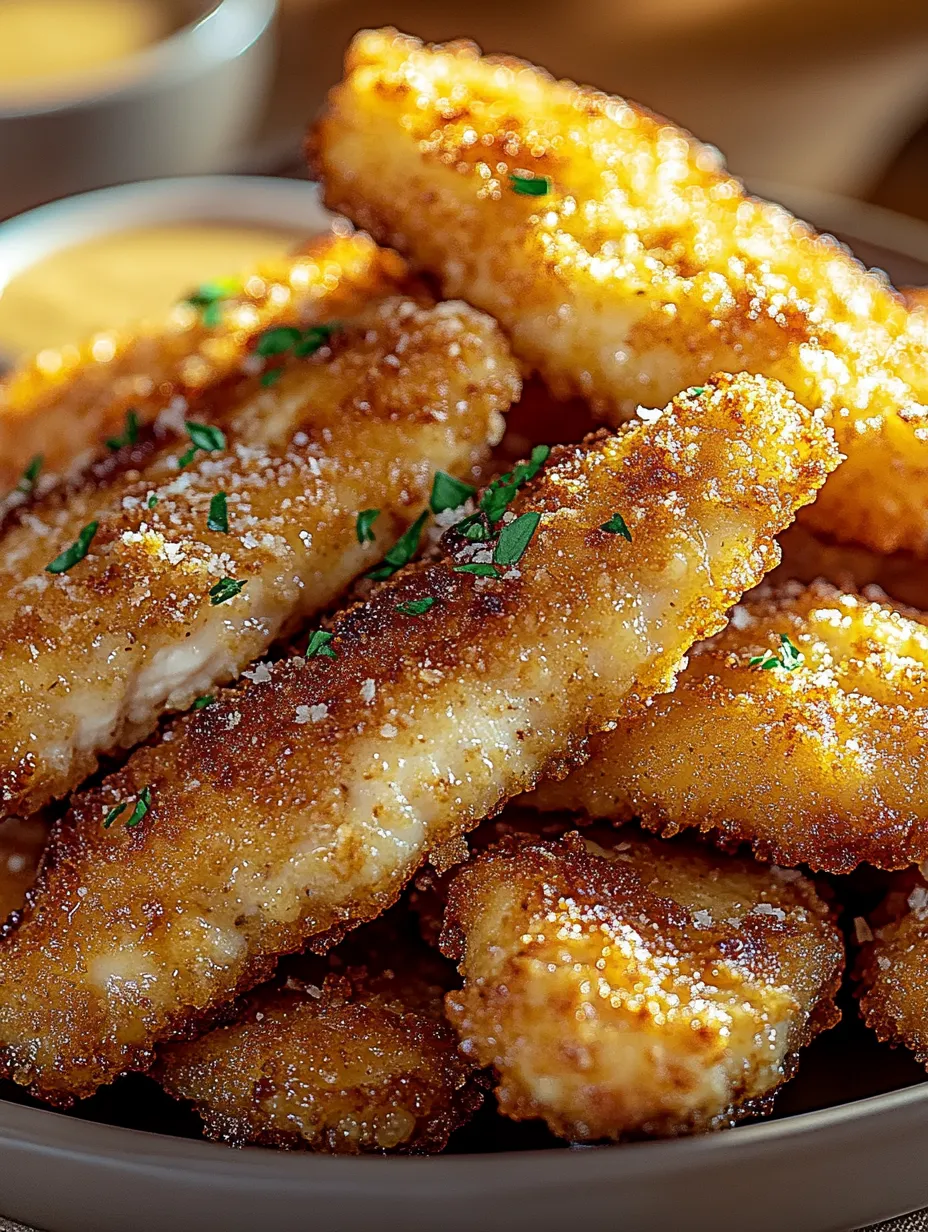 Golden Crispy Ranch Parmesan Chicken Tenders with Ritz Crumbs