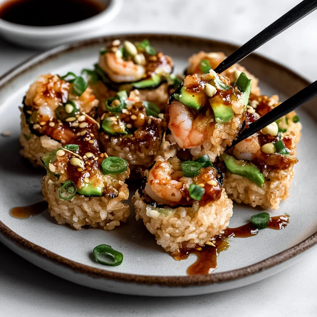 Crunchy Rice Bites with Spicy Shrimp Salad