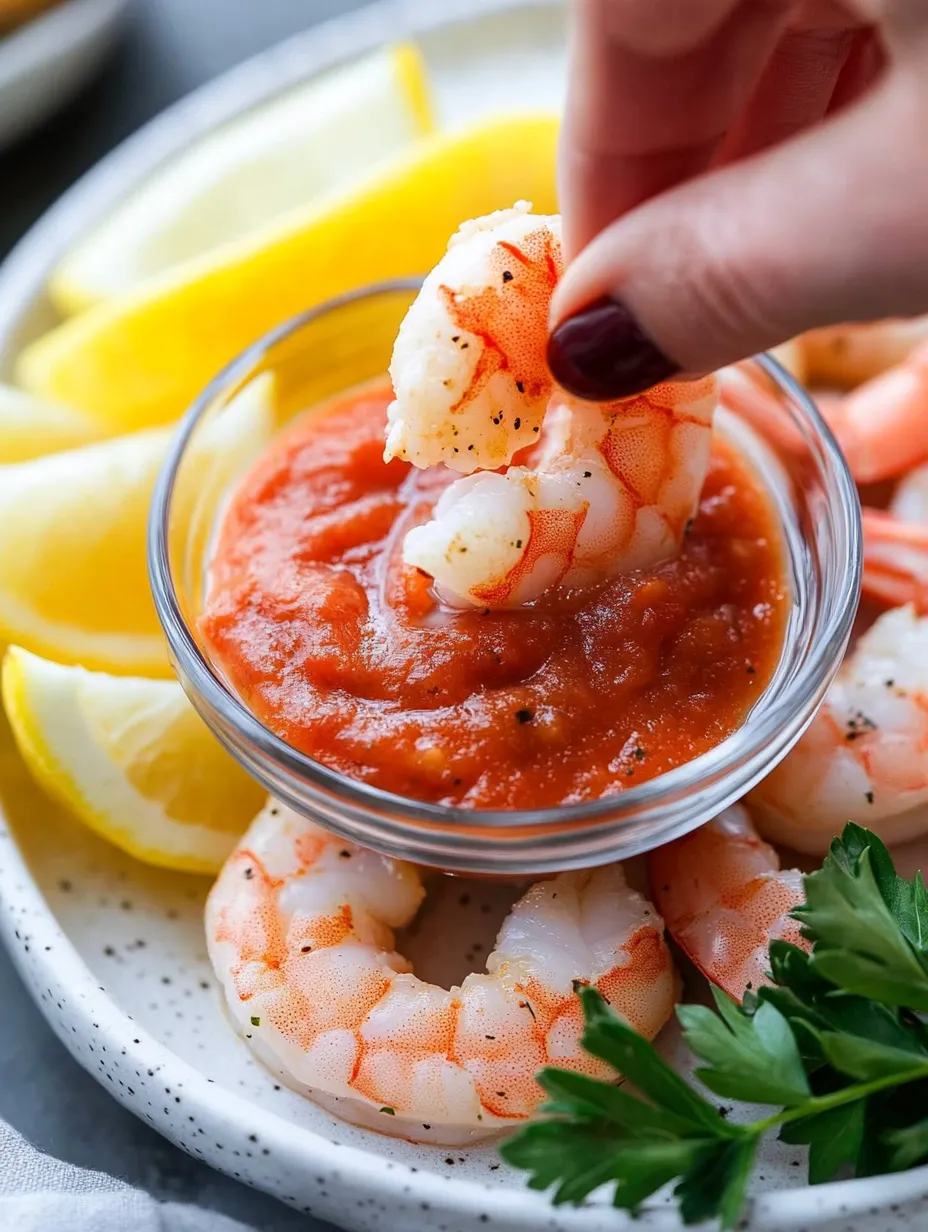 Zesty Lemon-Garlic Roasted Shrimp Cocktail