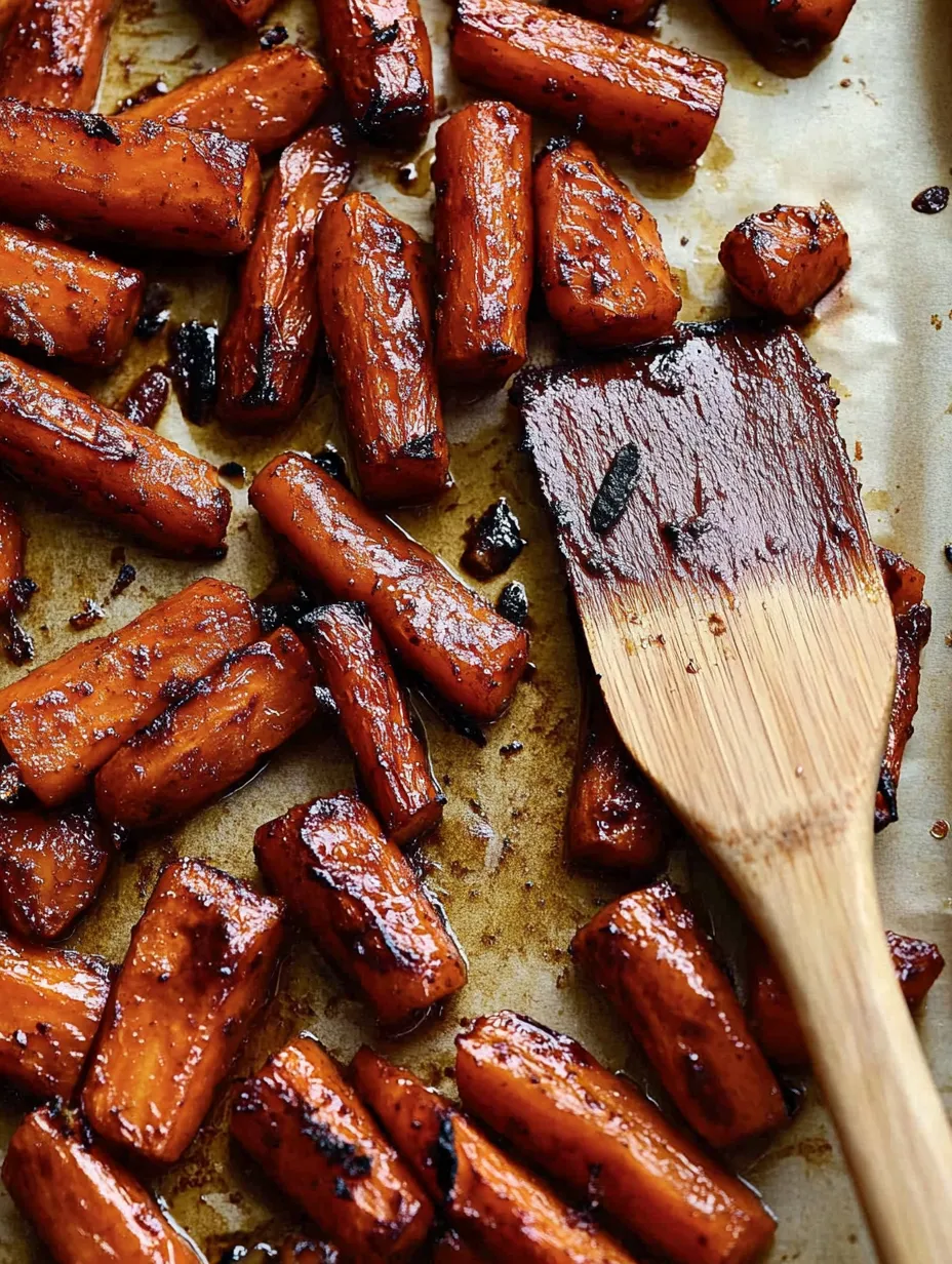 Glazed Honey Balsamic Roasted Carrots