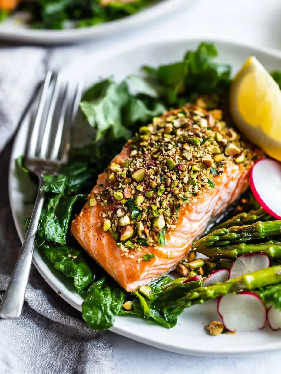 Pistachio-Crusted Oven Salmon