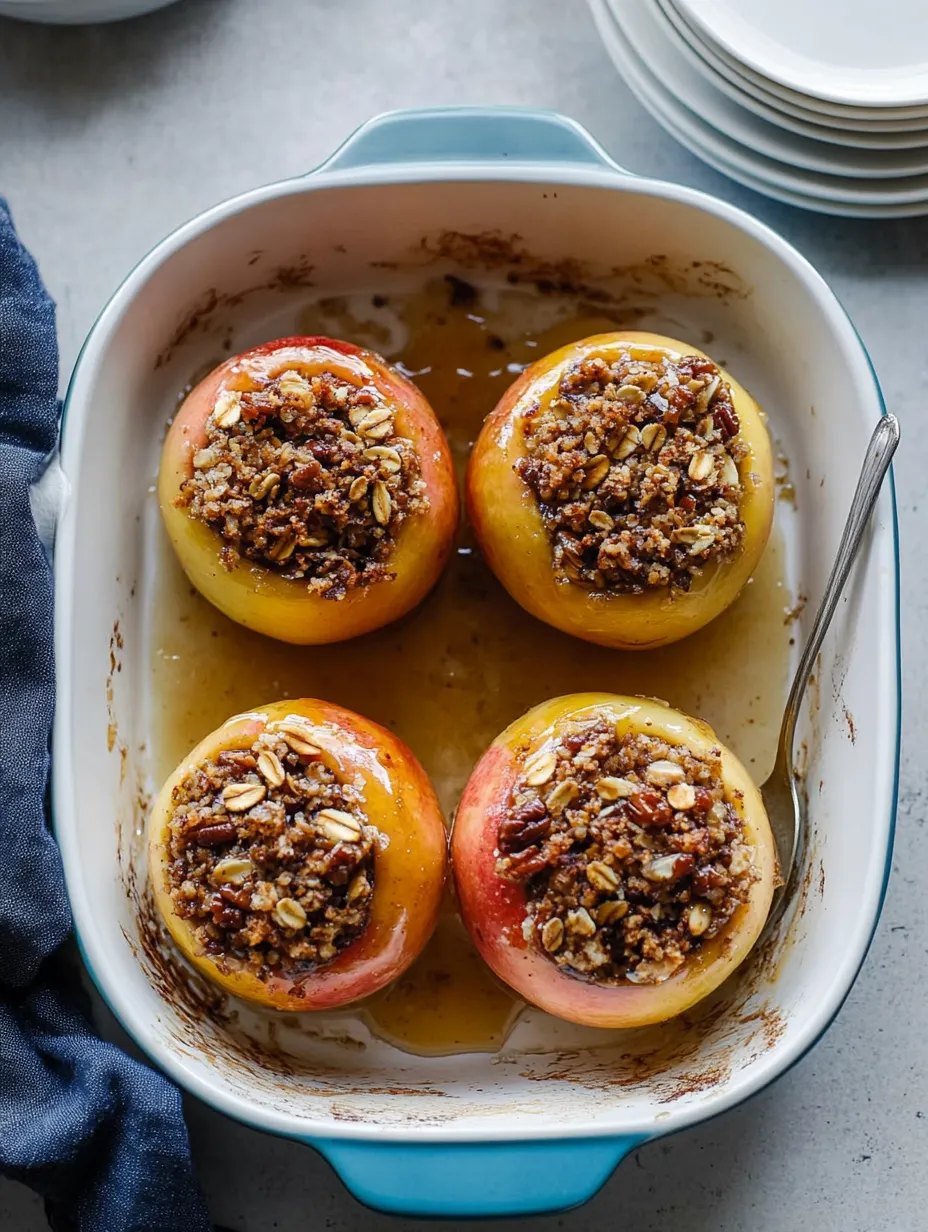 Warm Baked Apples with Cinnamon Honey Drizzle