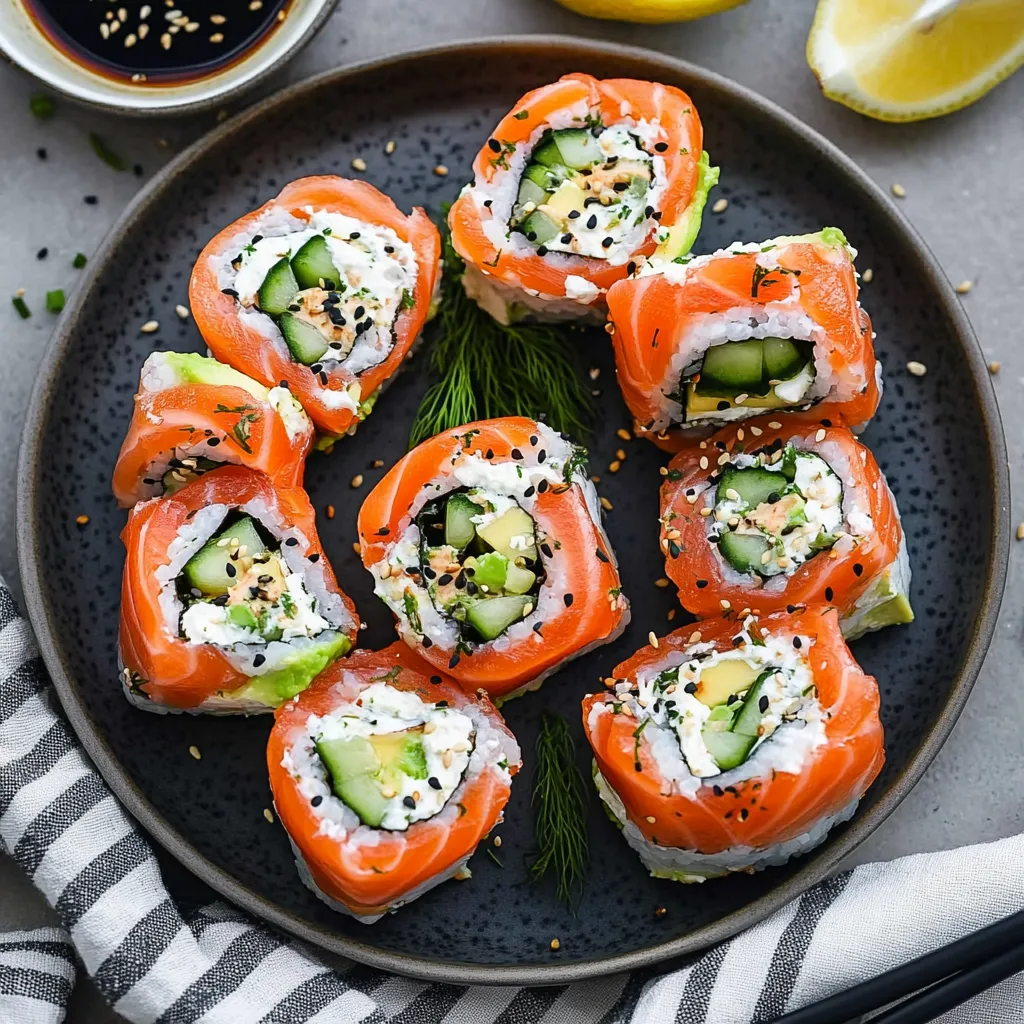 Easy Smoked Salmon Roll Ups