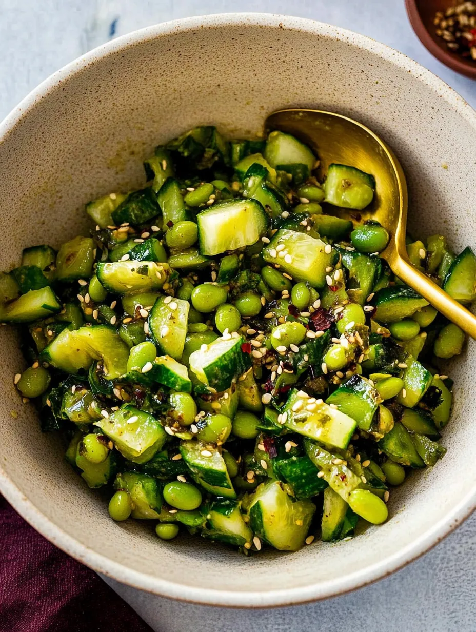 Refreshing Cucumber Edamame Crunch Salad