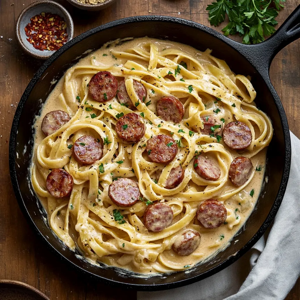 Smoked Sausage Cajun Alfredo