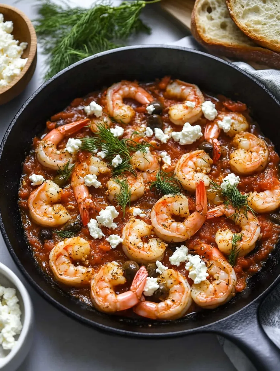 Oven-Baked Greek Shrimp with Feta