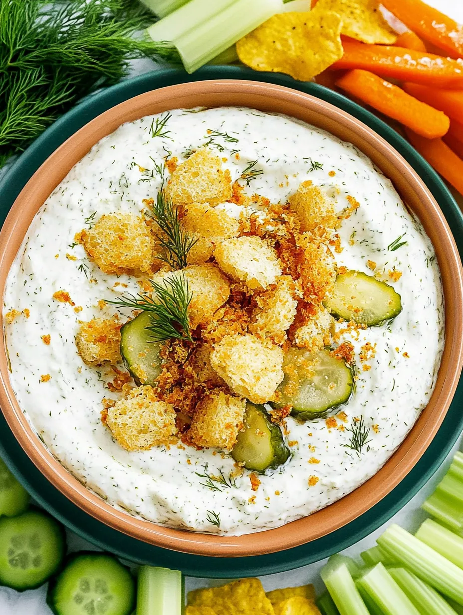 Tangy Dill Pickle Creamy Dip