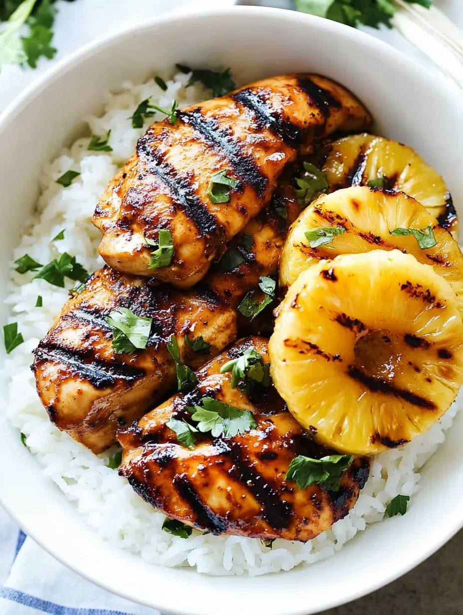 Sweet and Savory Hawaiian Chicken with Coconut Rice