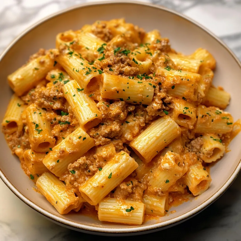 Creamy Rigatoni with Boursin Cheese