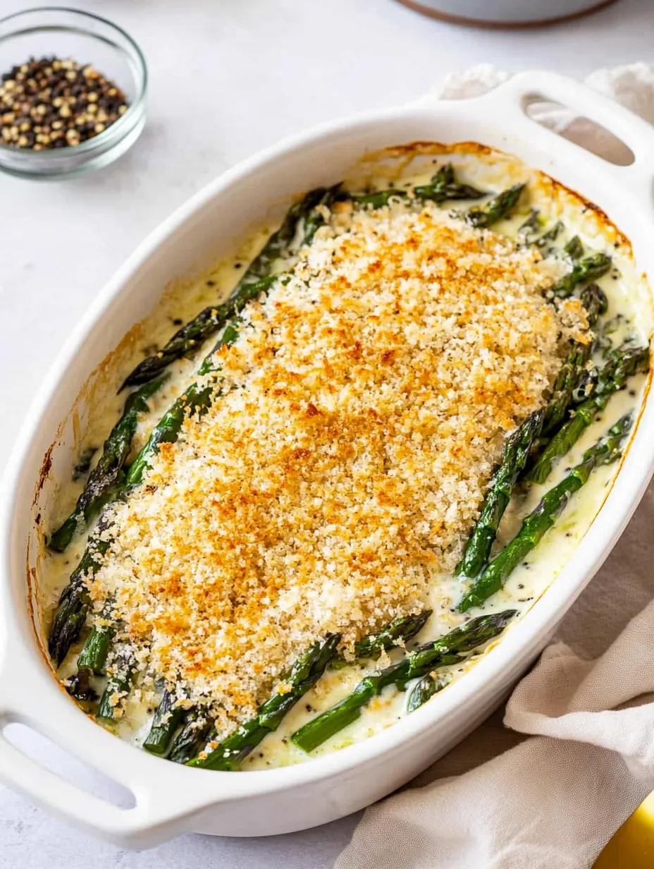 Cheesy Baked Asparagus Gratin