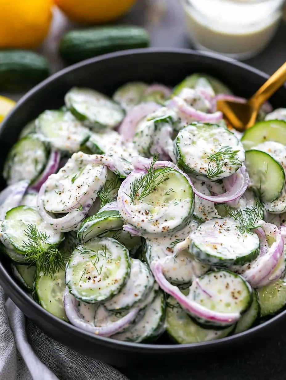 Cool & Creamy Greek Yogurt Cucumber Salad