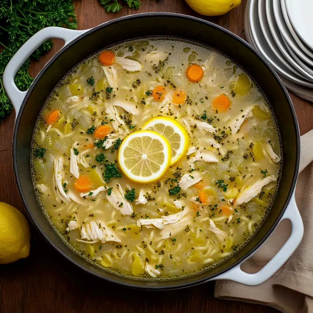 Lemon Chicken Orzo Soup