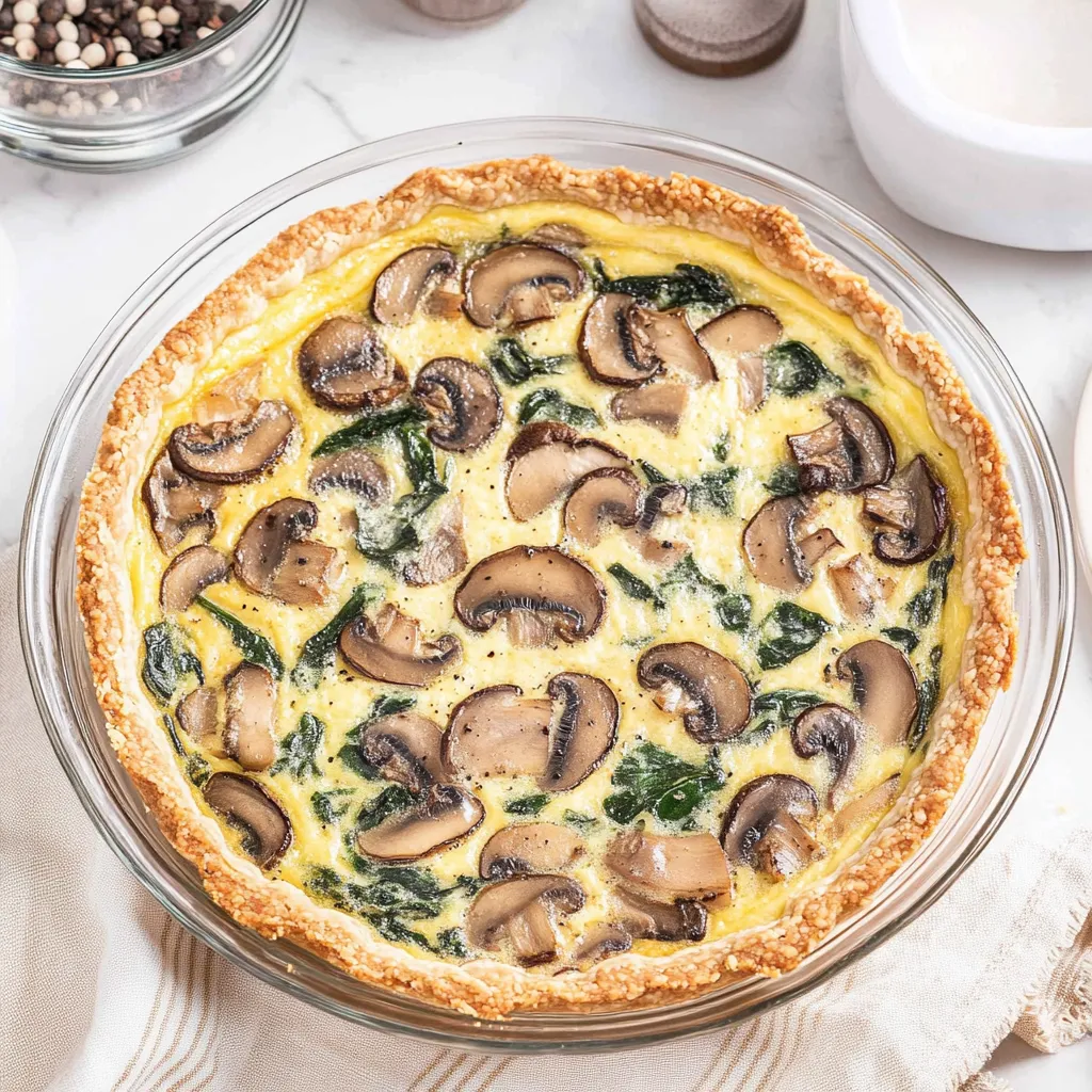 Spinach Mushroom Quiche