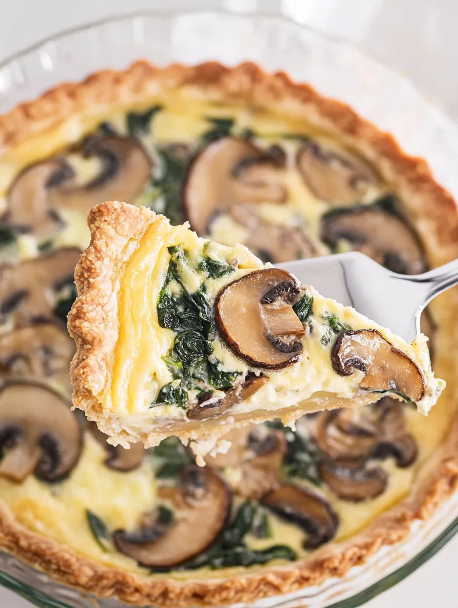 Garlic Mushroom & Spinach Quiche