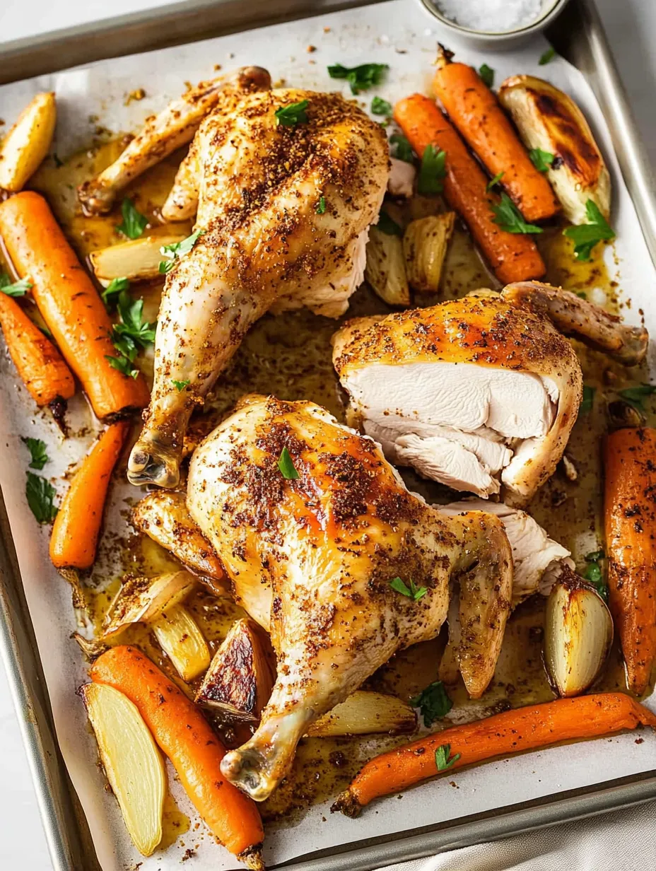 Golden Butterflied Roast Chicken