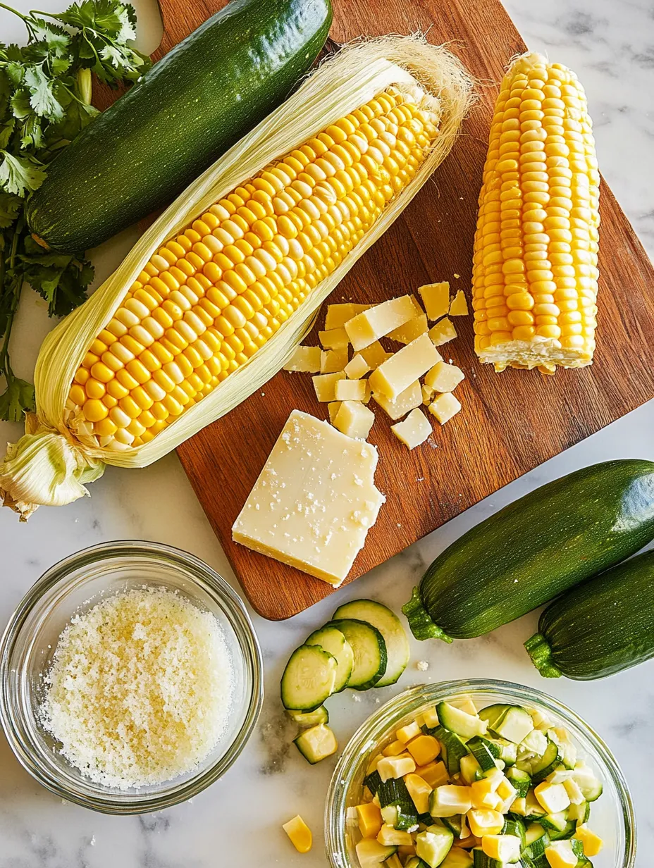 Cheesy Zucchini and Sweet Corn Bake