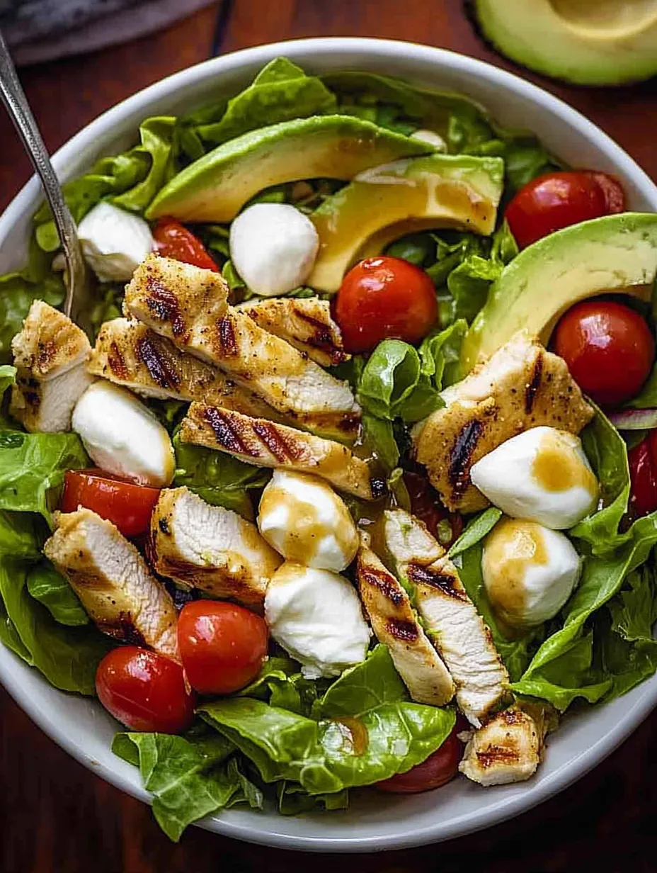 Simple Caprese Chicken Salad