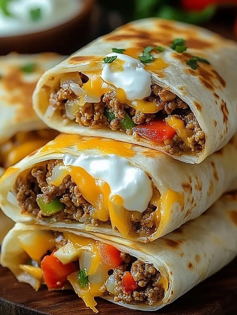 Savory Cheesy Beef Burrito Bliss