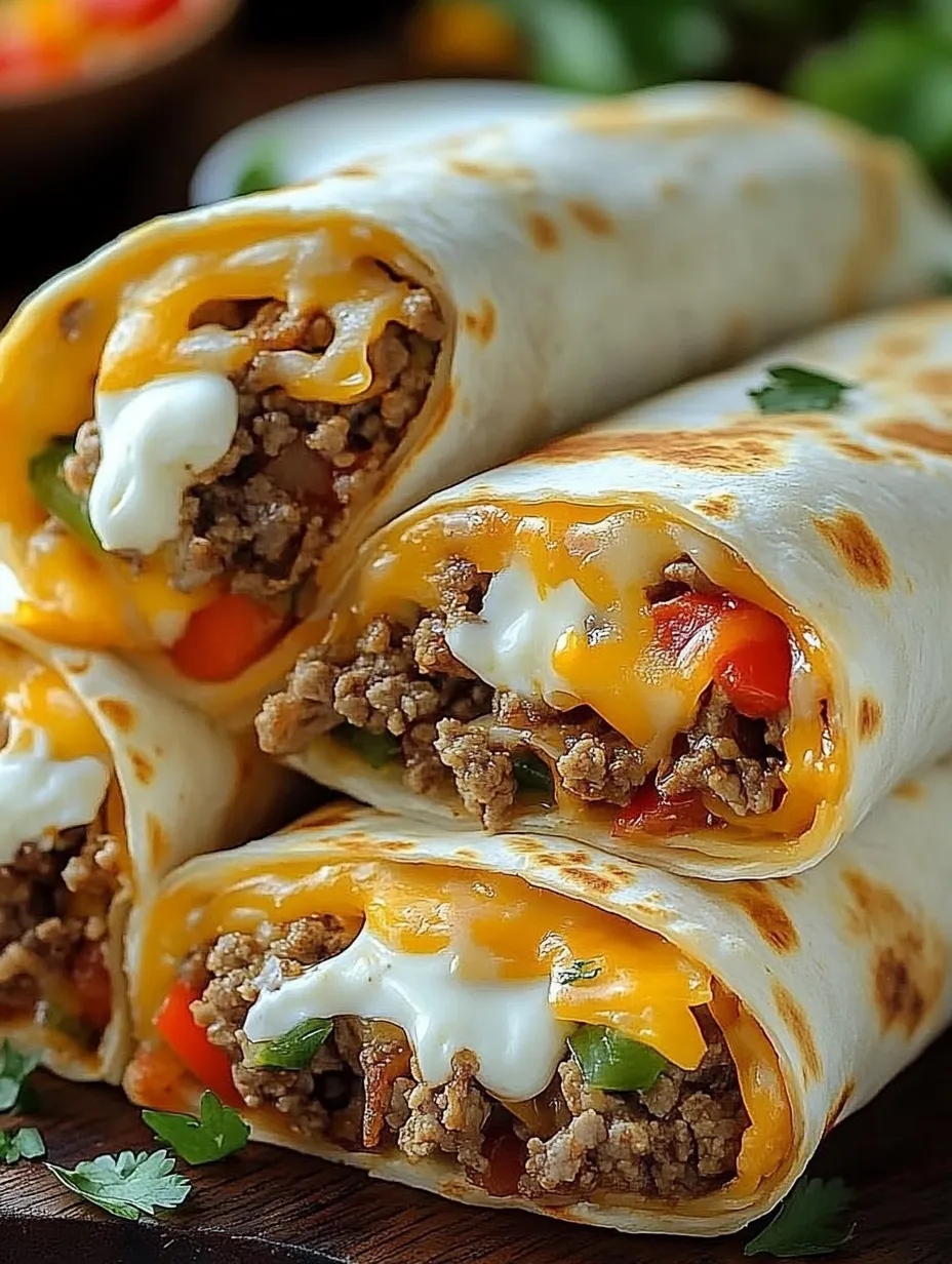 Ultimate Cheesy Beef Burrito Feast