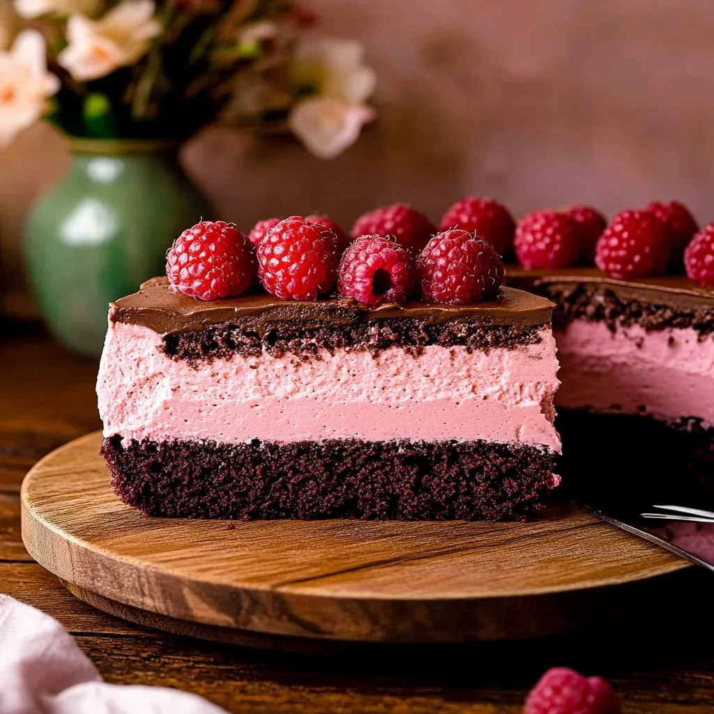 Chocolate Raspberry Mousse Cake