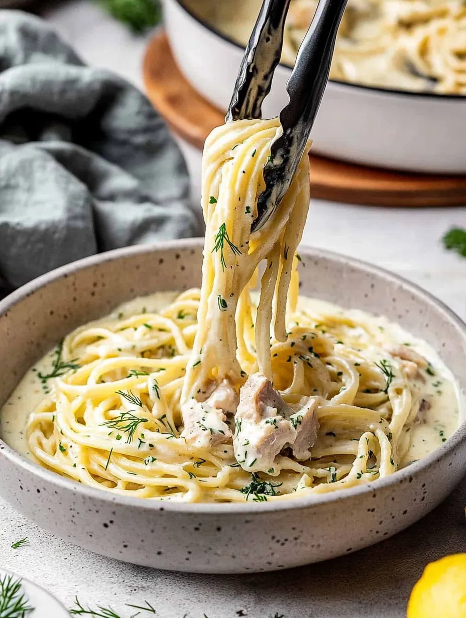 Velvety Garlic Tuna Pasta