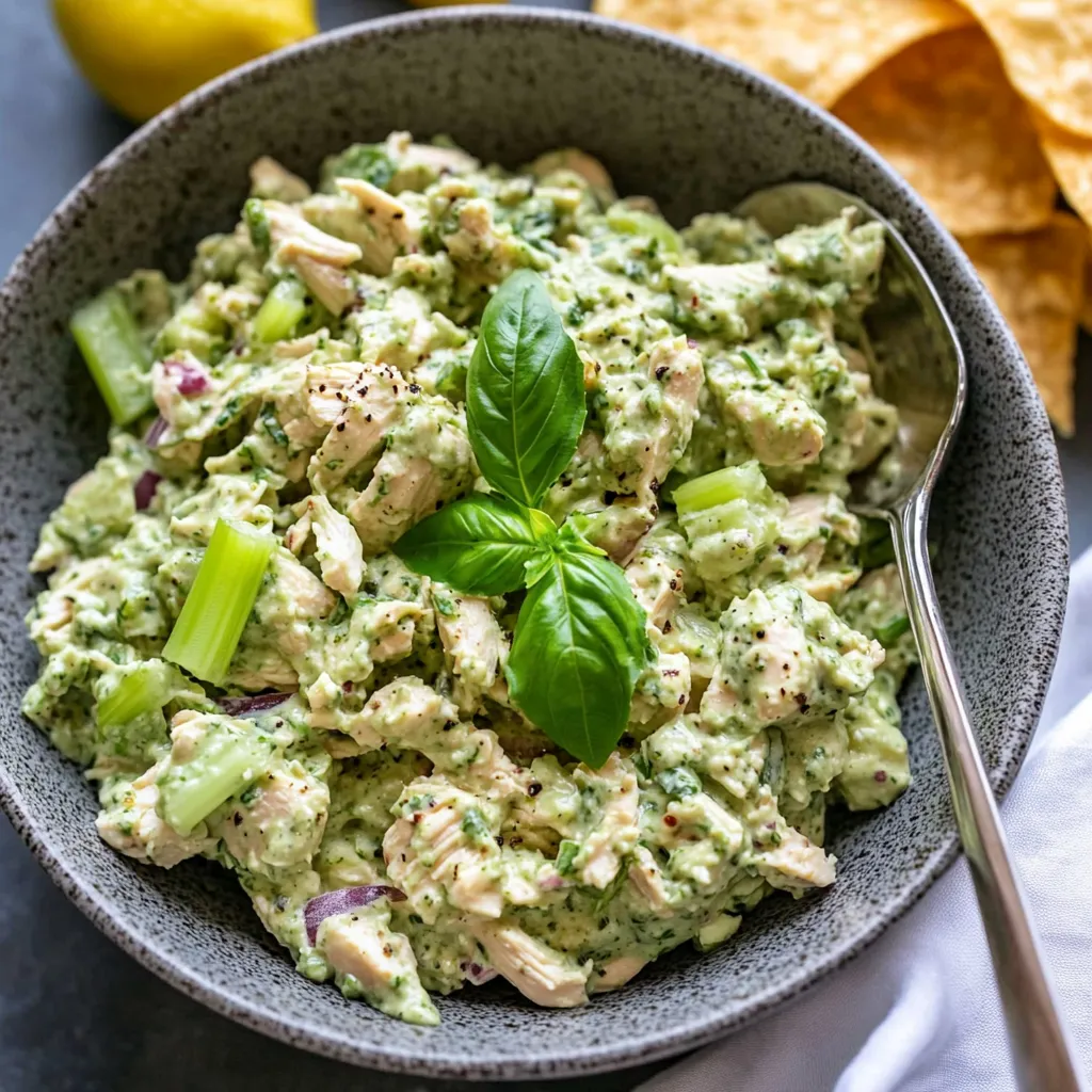 Easy Pesto Chicken Salad