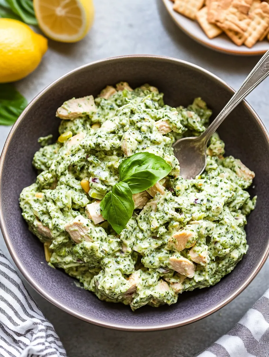 Simple & Delicious Pesto Chicken Salad