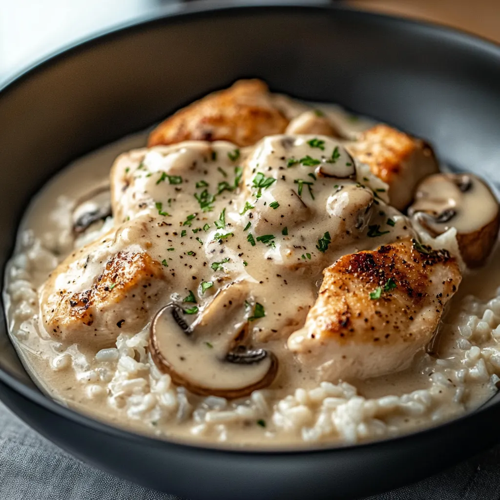 Cream of Mushroom Chicken and Rice