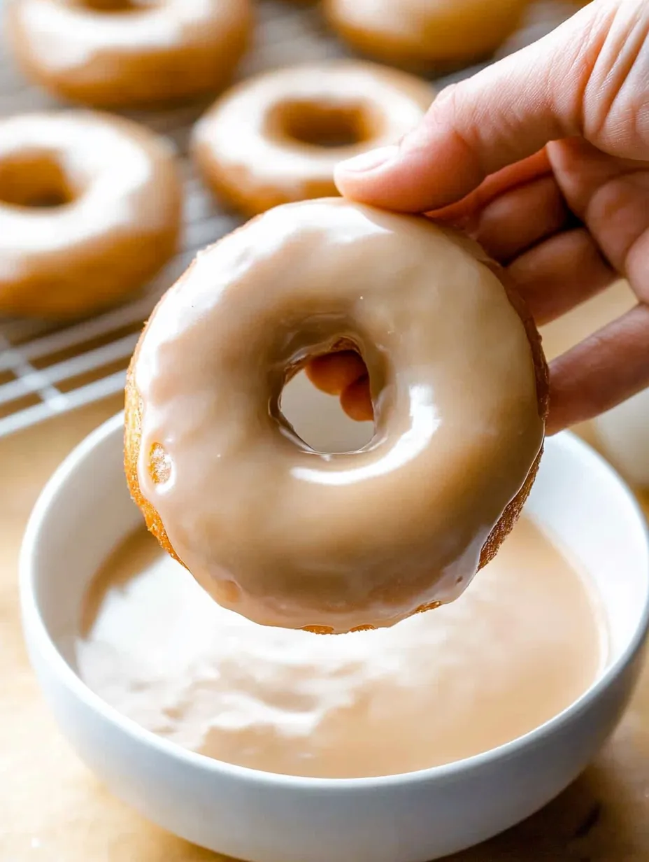 Golden Maple Drizzle Donuts