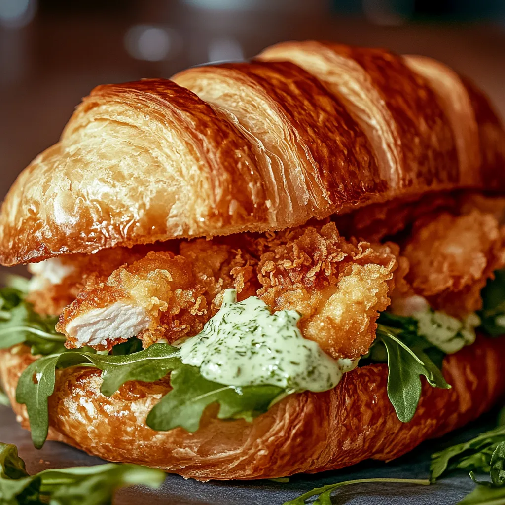 Chicken Caesar Croissant Sandwich